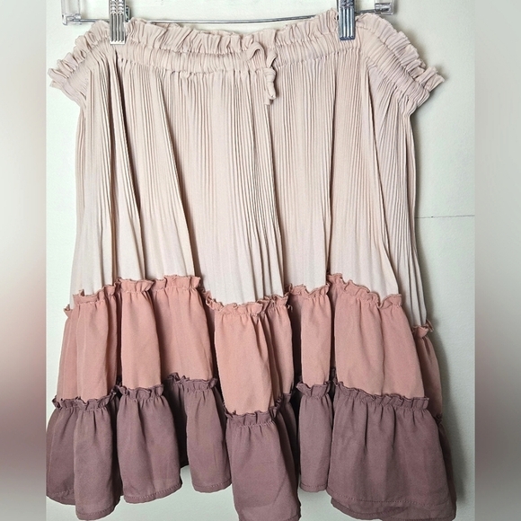 Women's Oddi Lorelai Boho Ruffle Drawstring Skirt, Size 2X - Picture 2 of 4